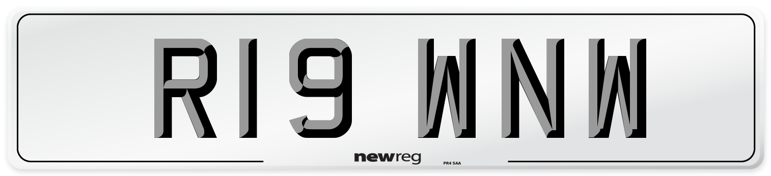 R19 WNW Number Plate from New Reg